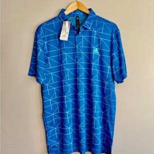 NWT | Size L ADIDAS
Jacquard Men's Short Sleeve Golf Polo Shirt